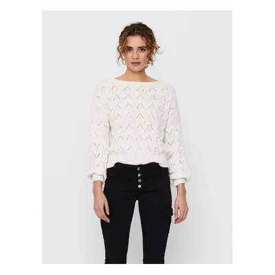 White women's patterned sweater ONLY Brynn - Women's