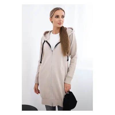 marka niezdefiniowana Hooded dress with a hood beige