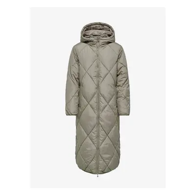 Beige women's quilted coat ONLY New Tamara - Women