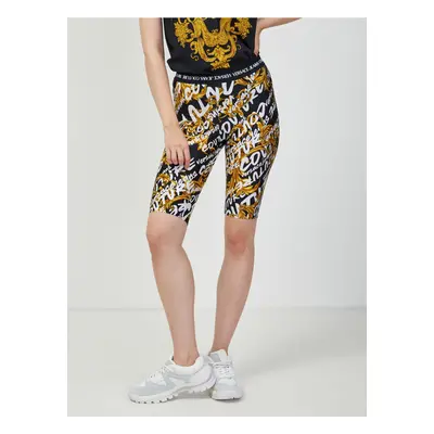 Yellow-black women's patterned short leggings Versace Jeans Couture - Women's