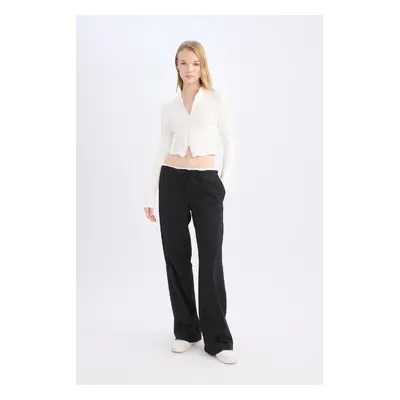 DEFACTO Wide Leg Normal Waist Wide Pocket Darted Wide Leg Trousers