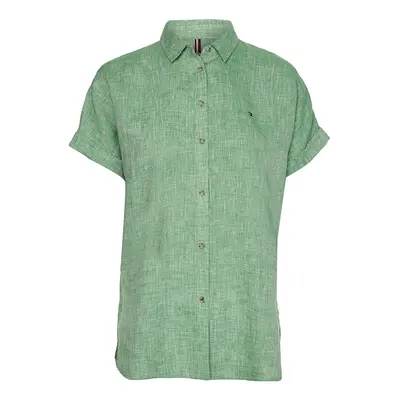 Tommy Hilfiger Shirt - LINEN RELAXED SHIRT SS green