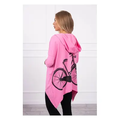 Sweatshirt with cycling print light pink