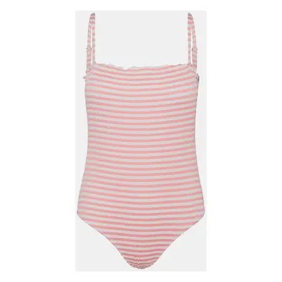 White-pink striped one-piece swimwear VERO MODA Emily - Women