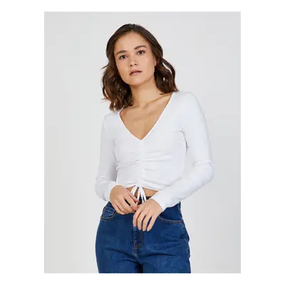 White Women Cropped T-Shirt TALLY WEiJL - Women