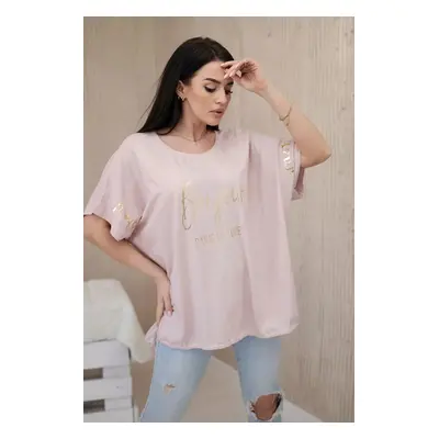 Powdery pink cotton foam blouse