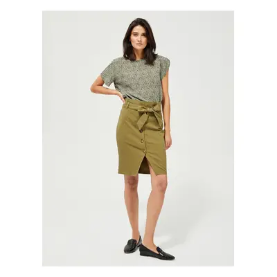 Khaki skirt with tie Moodo - Women's