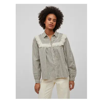 White-gray women's striped blouse VILA Shenas - Women's