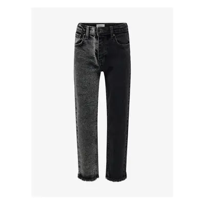 Grey-black girly straight fit jeans ONLY Calla - Girls