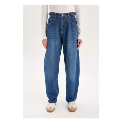 DEFACTO Baggy Fit High Waist Long Jeans Washed Pants