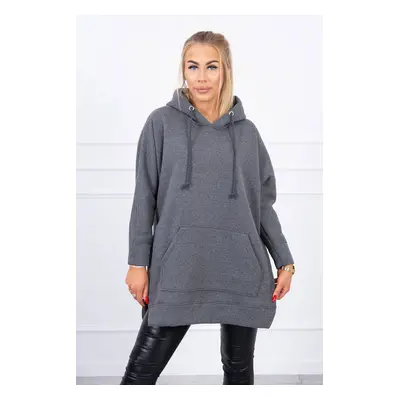 Insulated sweatshirt with graphite side slits