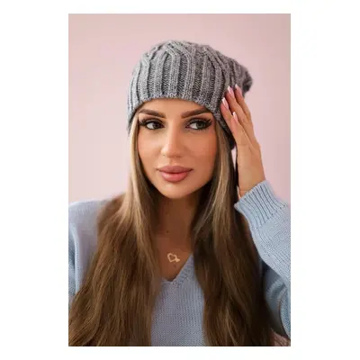 Kesi Cap with fleece Paulina K227 light gray