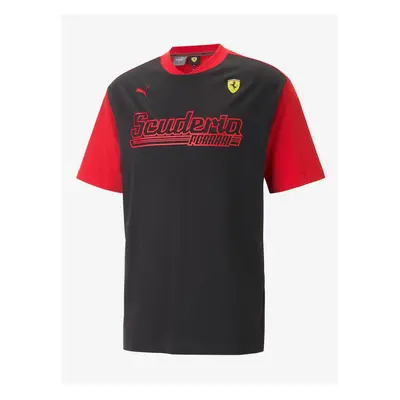 Red and black men's T-shirt Puma Ferrari Race Statement - Men