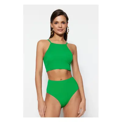 Trendyol Green Halter nyakú bikini felső