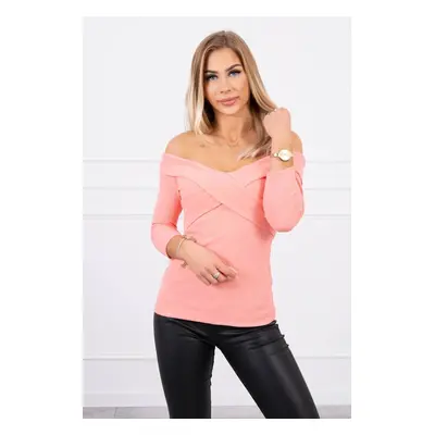 marka niezdefiniowana V-neck blouse apricot