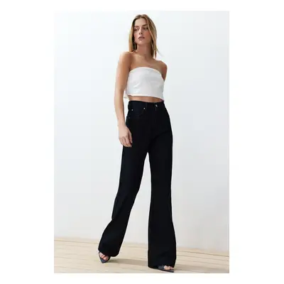 Trendyol Midnight Blue High Waist Wide Leg High Waist Jeans