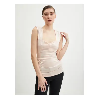 Light pink women's satin top Guess Susan - Women