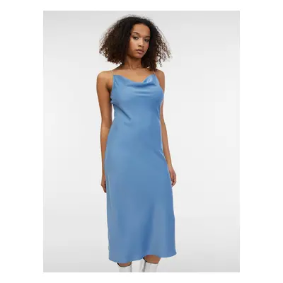 Orsay Light Blue Women's Satin Midi Dress - Women's