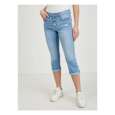 Light blue women's three-quarter slim fit jeans ORSAY - Women