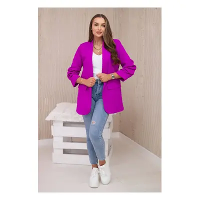 Włoski Elegant jacket with lapels violet