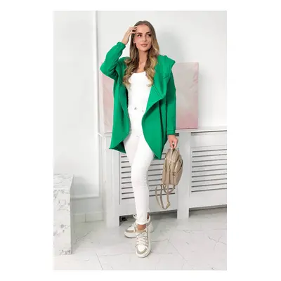 Short zip sweatshirt light green