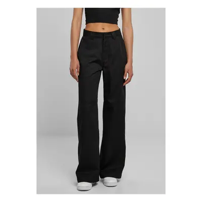 Women's Work Trousers with Straight Legs - Black