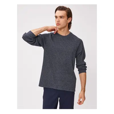 Koton Marked Sweater Crew Neck Slim Fit Long Sleeve