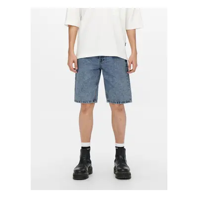 Blue Denim Shorts ONLY & SONS Avi - Men's