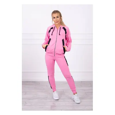 Striped sports set light pink