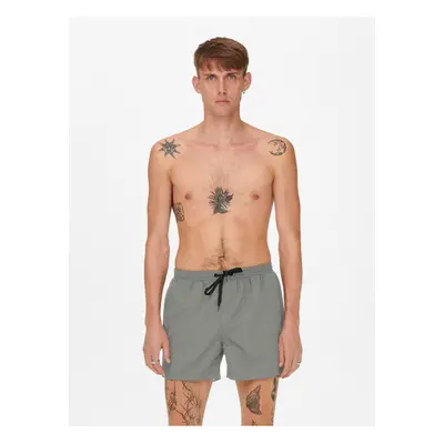 Grey Mens Swimwear ONLY & SONS Ted - Men