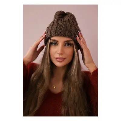 Kesi Cap with turn up Marzena K206 brown