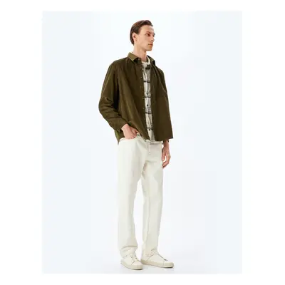 Koton Long Sleeve Cotton Corduroy Shirt