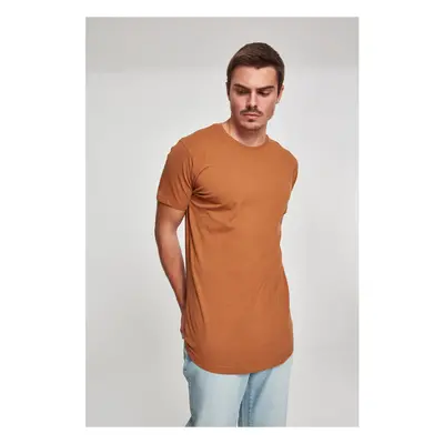 Shaped long caramel T-shirt