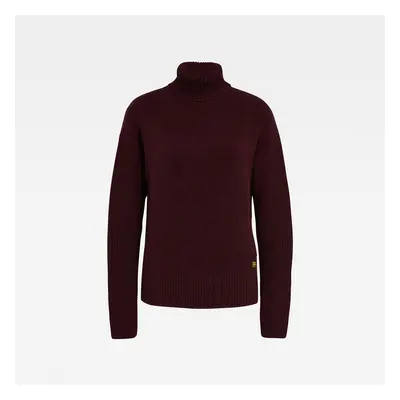 G-STAR Sweater - Addir roll loose knit wmn l\s burgundy