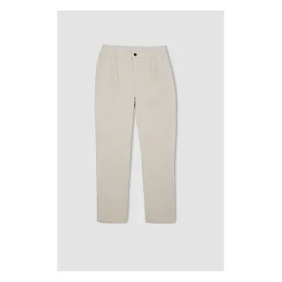 DEFACTO Pants Tailored Regular Fit Straight Leg Pocket