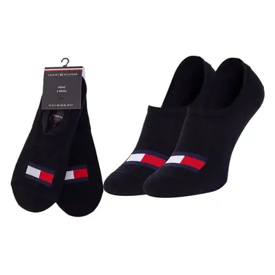 Tommy Hilfiger Socks - TH FOOTIE HIGH CUT 2P FLAG black