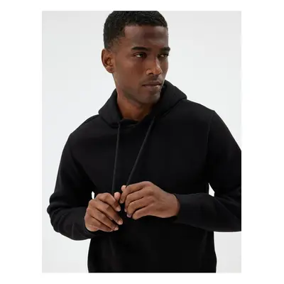 Koton Raised Cotton Basic Hooded Sweatshirt