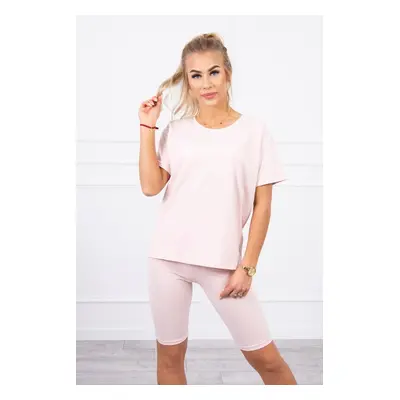 Set of top+leggings dark powder pink