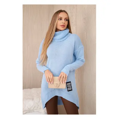 Włoski Turtleneck sweater blue