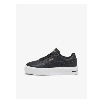 Black women's leather platform sneakers Puma Cali Court - Women