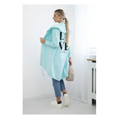 Kesi Cardigan with print light mint