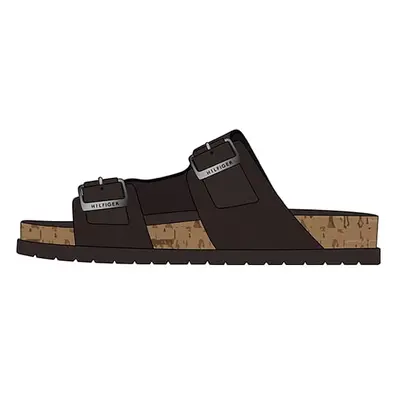 Tommy Hilfiger Flip Flops - CORK SUEDE BUCKLE SANDAL brown