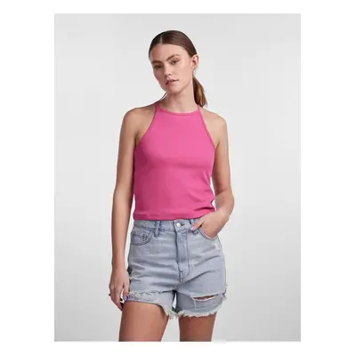 Pink Women's Ribbed Basic Tank Top Pieces Tina - Women