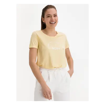 Yellow T-shirt with Roxy print - Women