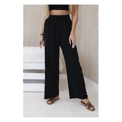 Kesi Włoski Wide-leg trousers black