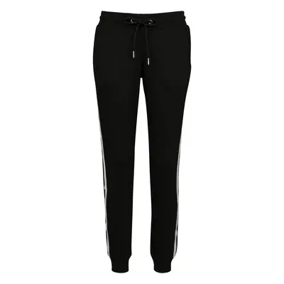 Women's College Contrast Sweatpants Black/White/Black