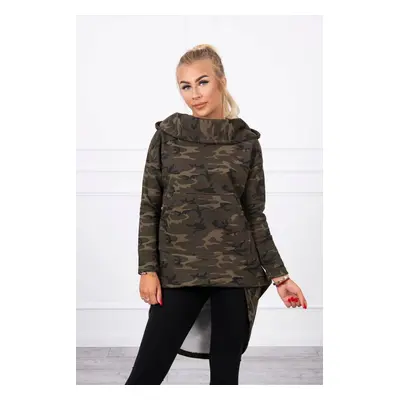 Camo Khaki + Green Long Back Sweatshirt