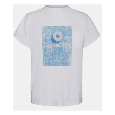 White T-shirt with print Noisy May Hailey - Women