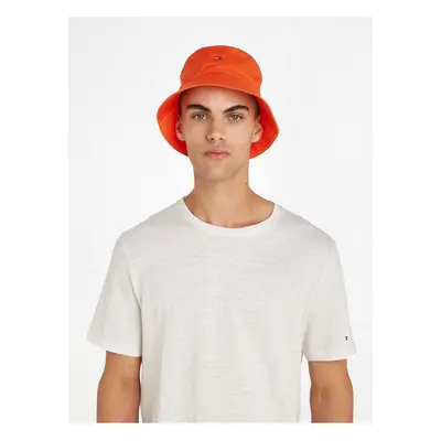 Orange Men's Hat Tommy Hilfiger Flag Bucket - Men