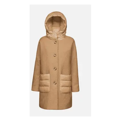 Brown women's coat Geox Calithe - Women's